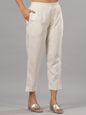 Juniper Woemen Natural Rayon Flex Solid Pants