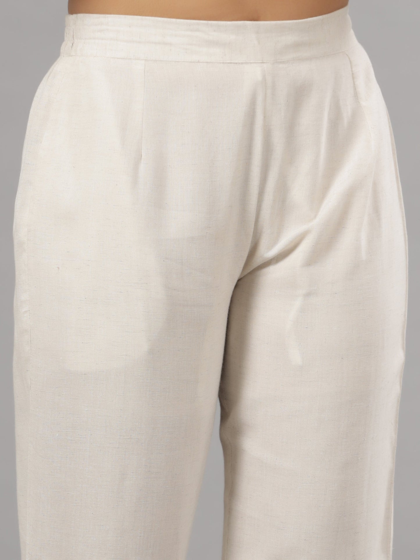 Juniper Woemen Natural Rayon Flex Solid Pants