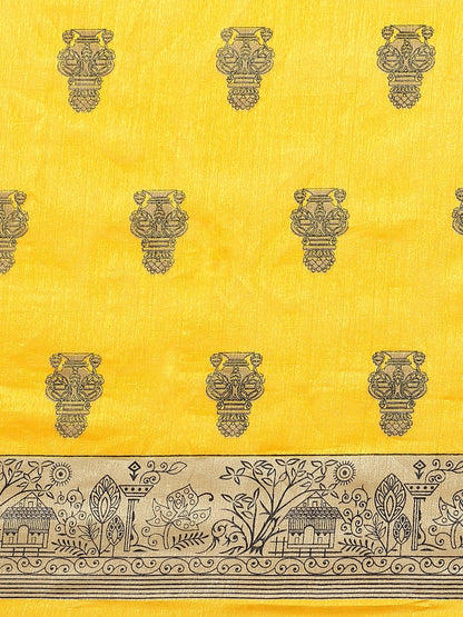 Saree Mall Yellow & Beige Printed Saree