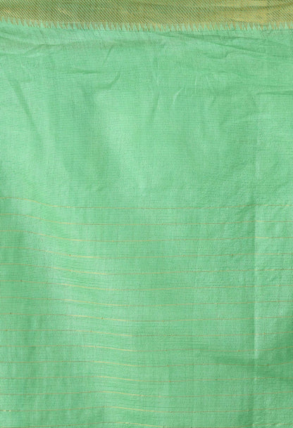 Mominos Fashion Moeza Sea Green Bhagalpuri Handloom Silk Raj Shree Saree with unstitched Blouse piece