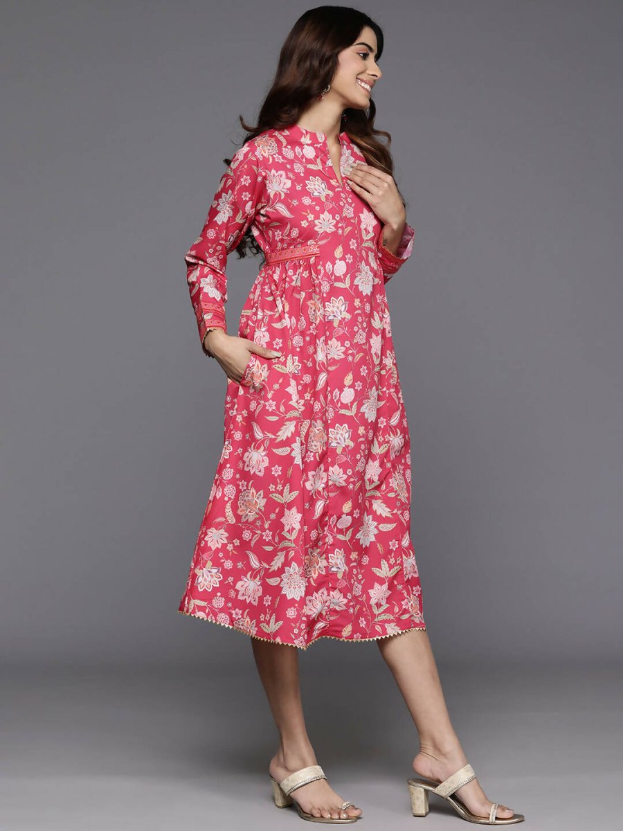Ahalyaa Women's Traditional wear Dress - Pink