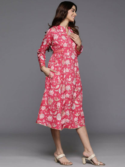 Ahalyaa Women's Traditional wear Dress - Pink