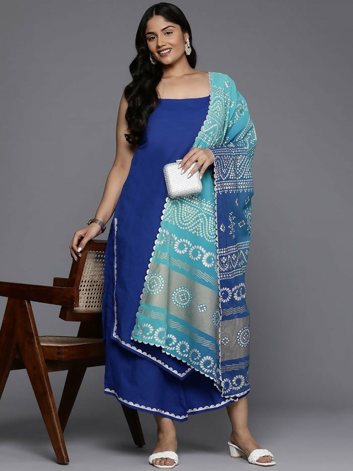 Ahalyaa Women's Traditional wear Kurta Set - Blue