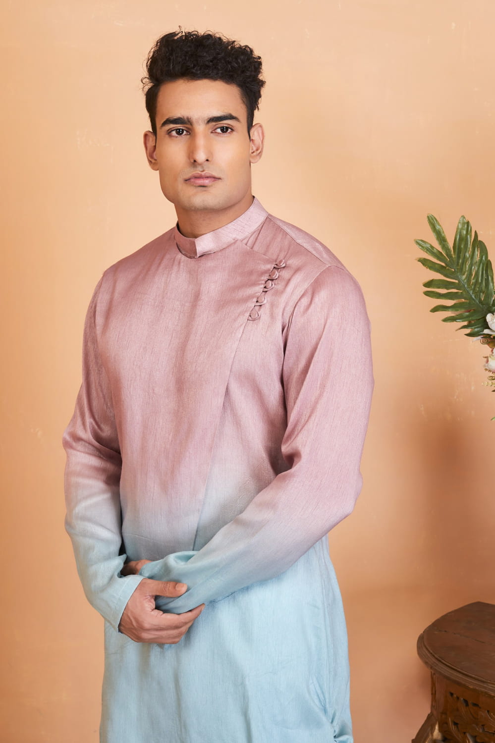 Glidden Ombre Kurta With Flap by Hilo Design