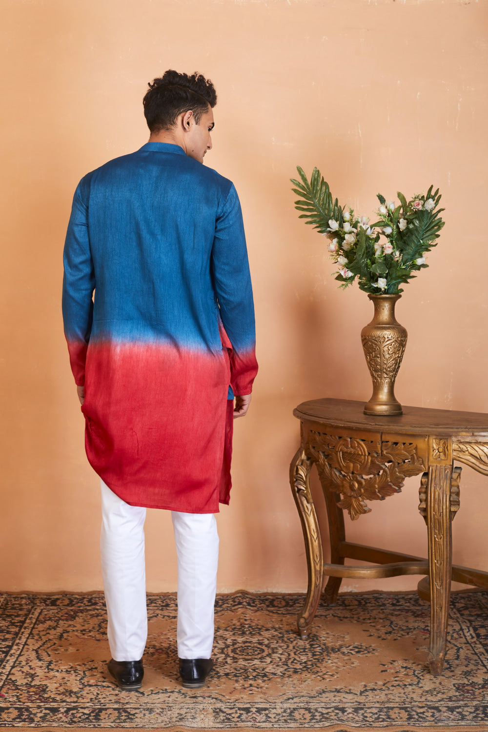 Radical Marino Ombre Kurta With Flap by Hilo Design
