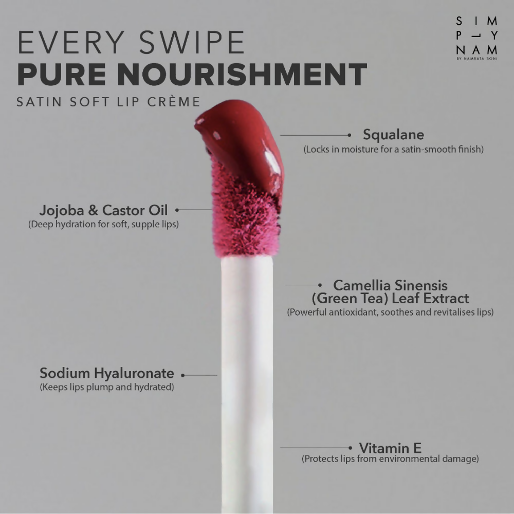 Simply Nam Satin Soft Lip Creme - Disha Mulled Pink