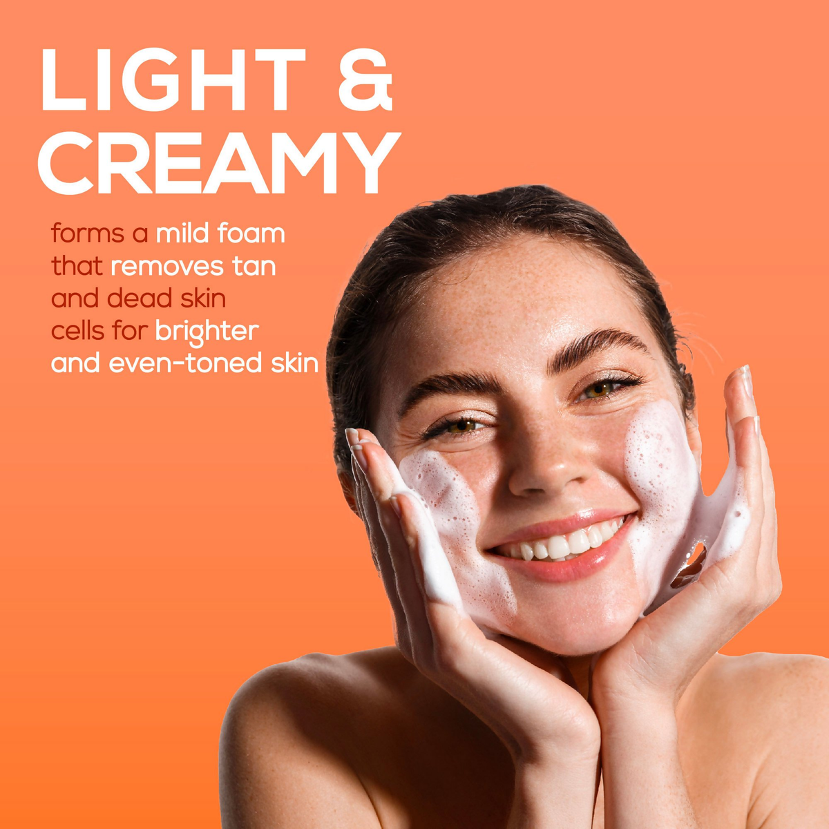 Joy De Tan Papaya Face Wash For Dark Spots Tan & Dead Skin Removal