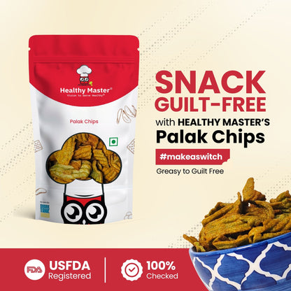 Healthy Master Light & Crispy Palak Chips | Spinach Chips