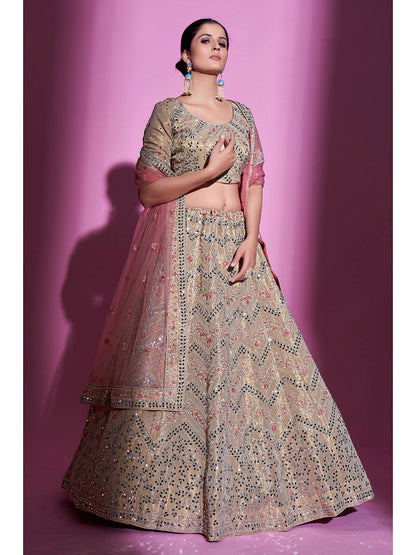 Myra Tan Gota Silk Embroidered Designer Lehenga Choli