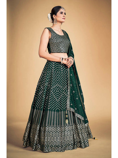 Myra Green Georgette Real Georgette Lehenga Choli