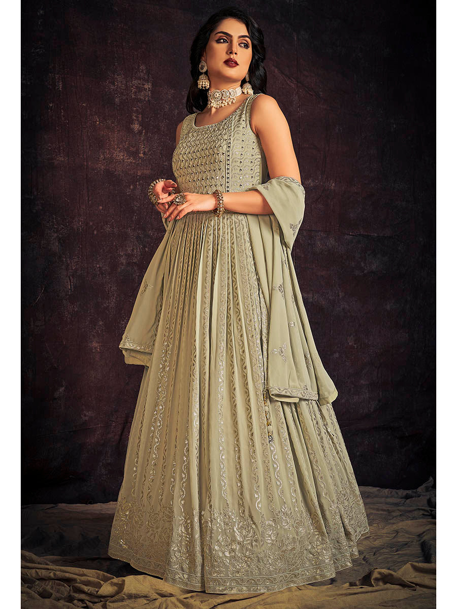Myra Pista Real Georgette Designer Gown Style Suit