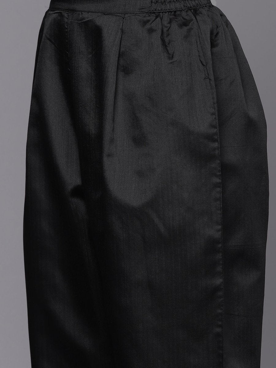Ahalyaa Unstitched Black Dress Material