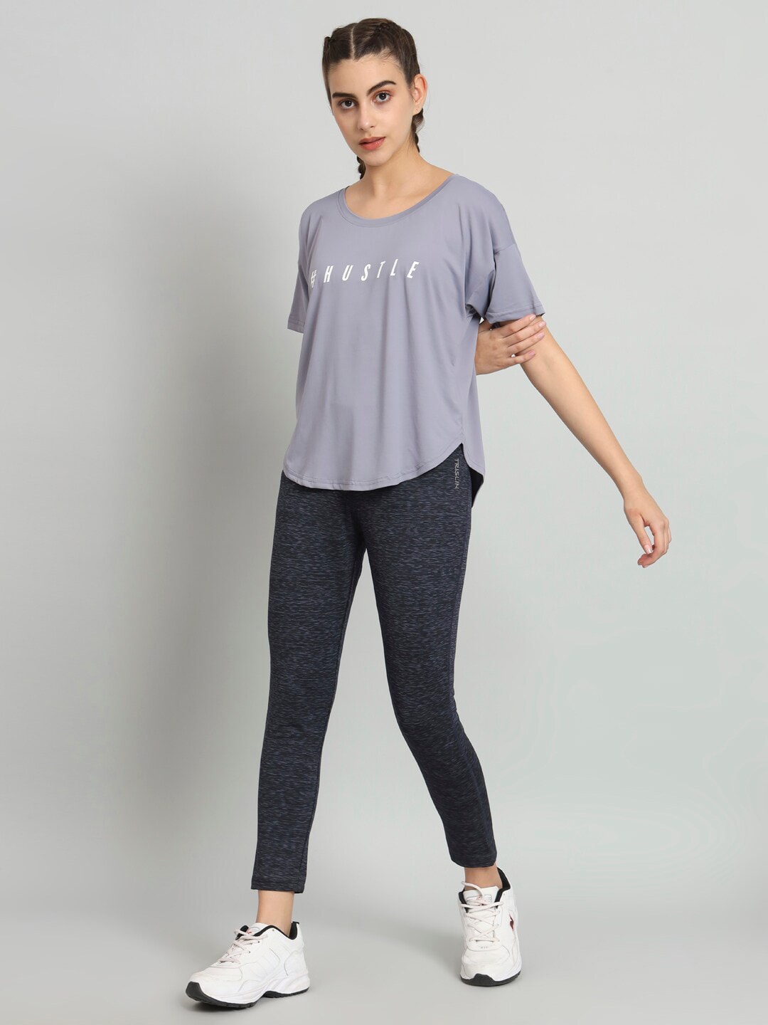 MKH Typography Printed Drop Shoulder Sleeves Dri-Fit Relaxed Fit T-shirt
