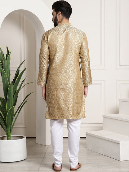 Sojanya Ethnic Motifs Woven Design Regular Kurta With Churidar