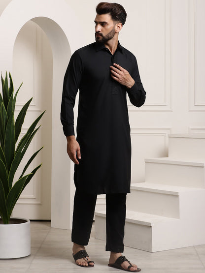 Sojanya Cotton Linen Kurta With Pyjamas