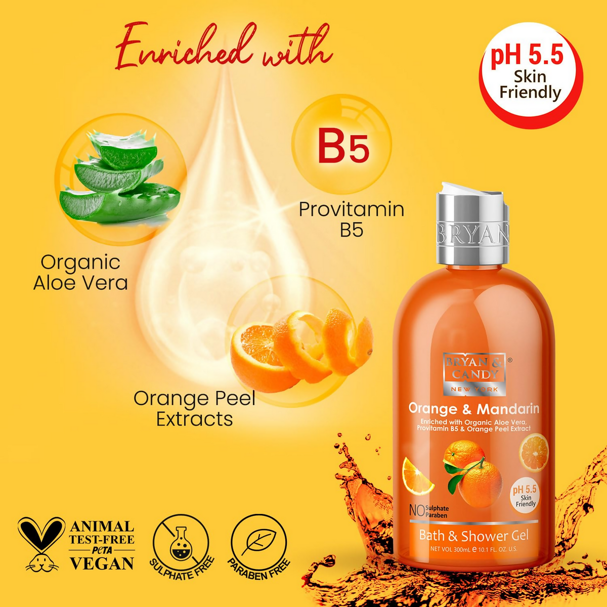 Bryan & Candy Orange & Mandarin Shower Gel