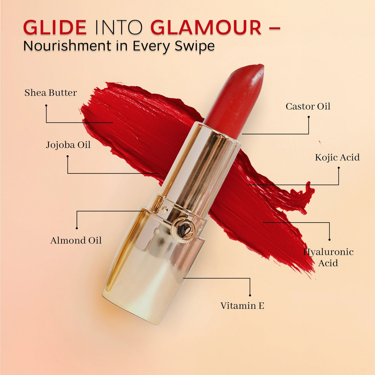 Dunamiss Dona Red Sheen Satin Lipstick