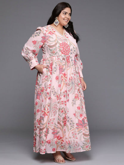Ahalyaa Women's Traditional wear Ethnic Dress - Pink