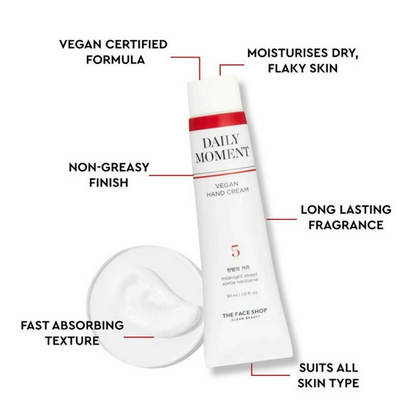 The Face Shop Non-Greasy Vegan Hand Cream - Midnight Street With Hyaluronic Acid