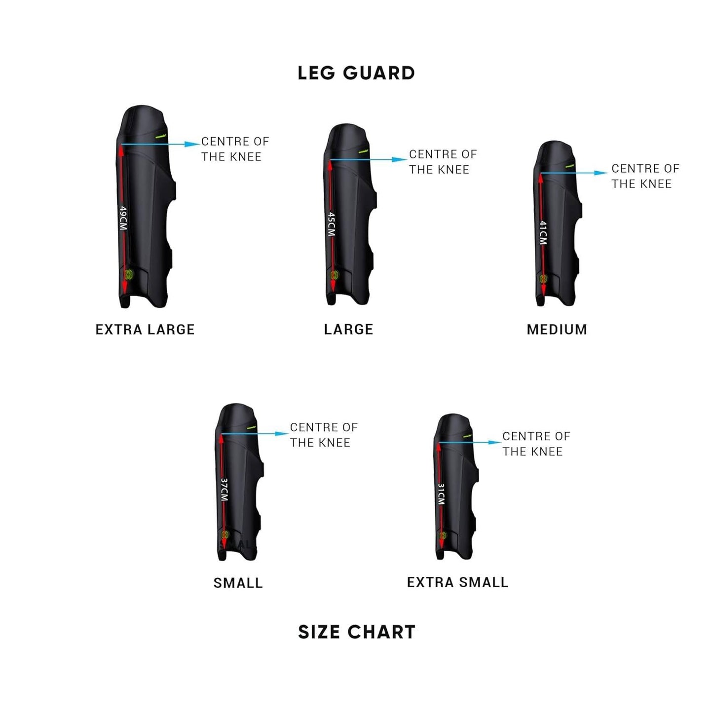 Moonwalkr Leg Guard 2.0 Cricket Batting Pads - Black (Extra Small)