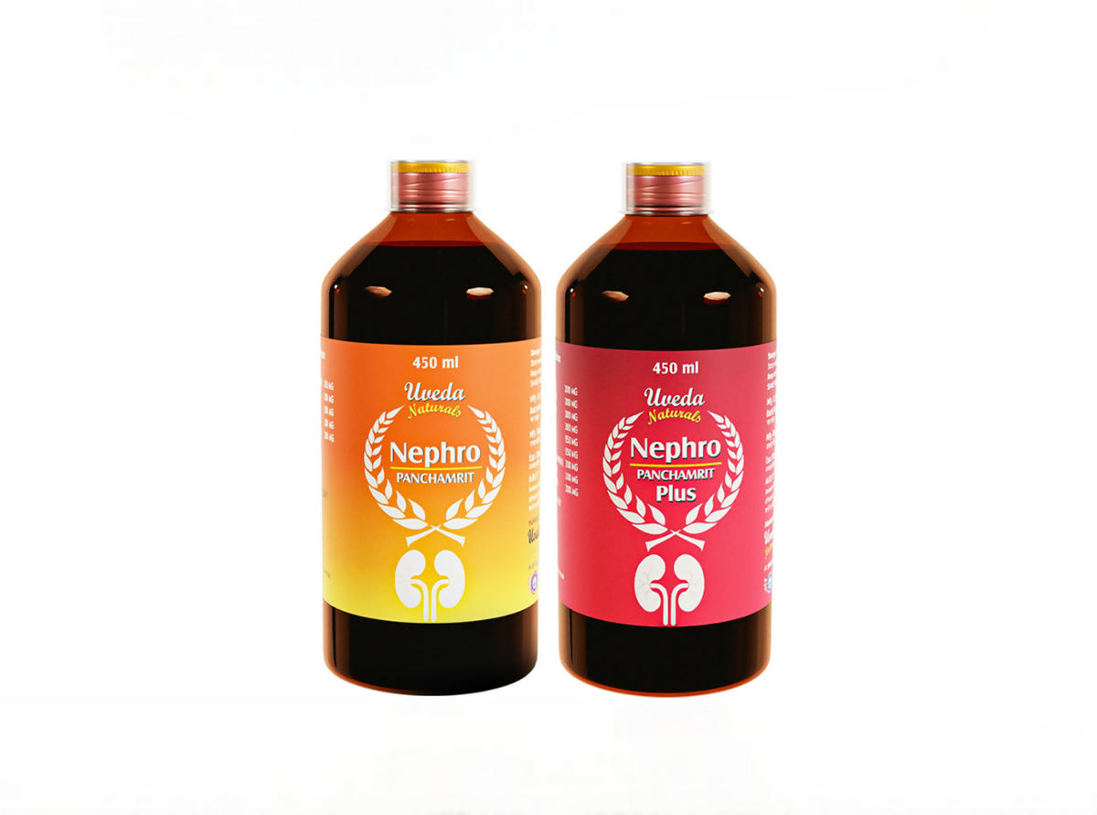 Uveda Naturals Nephro Panchamrit and Nephro Panchamrit Plus Combination