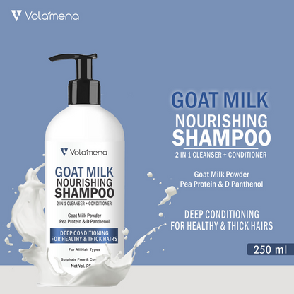 Volamena Goat Milk Shampoo Is Gentle 2 In 1 Hair Cleanser