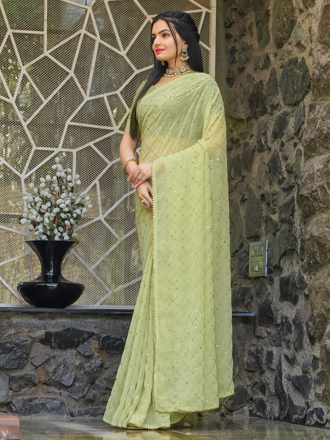 Tikhi Imli Embellished Sequinned Saree