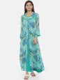 Souchii Blue Printed Maxi Dress