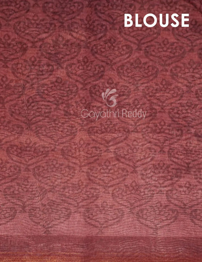 Red Onion All Over Printed Semi Chanderi Saree By Gayathri Reddy Designer Studio
