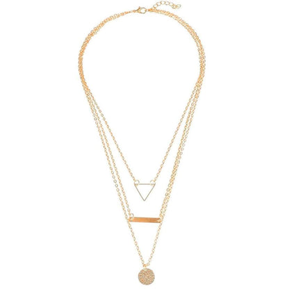 Gold-Toned Alloy Set Of 2 Multi Layer Designer Necklace - The Pari