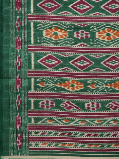 Saree Mall Magenta & Green Printed Bhagalpuri Saree