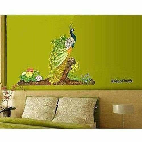 Multicolor - Decals Design Peacock Bird Wall Sticker