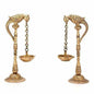 Brass - Pair Of Bird Diya Oil Lamp Stand