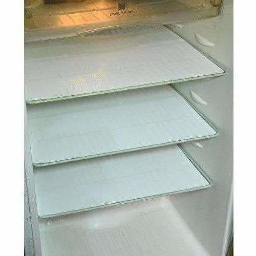 Refrigerator Drawer Mat 6 Piece Set - White Color