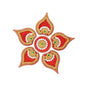 Kundan HandiKrafts Designer Modak Rangoli Red (Baby)