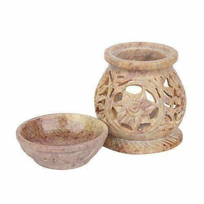 Handcrafted Soapstone Aroma Burner, Oil Diffuses