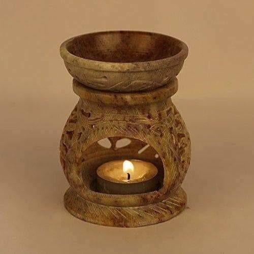 Handcrafted Soapstone Aroma Burner, Oil Diffuses
