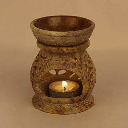 Handcrafted Soapstone Aroma Burner, Oil Diffuses