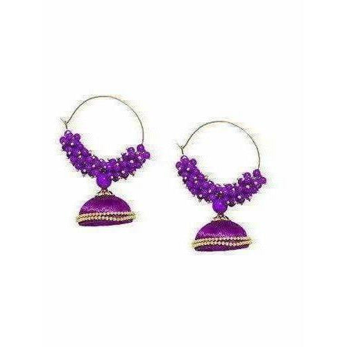 Trendy Design -Metal Beads and Threads in Purple Color
