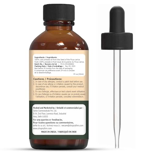 Organic Zing Fig (Ficus carica) Oil | Pure & Natural Carrier Oil for Skincare, Hair Care, Aroma & Diffuser