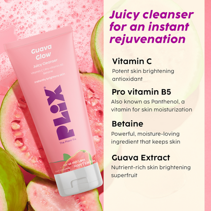 PLIX The Plant Fix Glow bright with Vitamin C Cleanser & 2-in-1 Toner Serum
