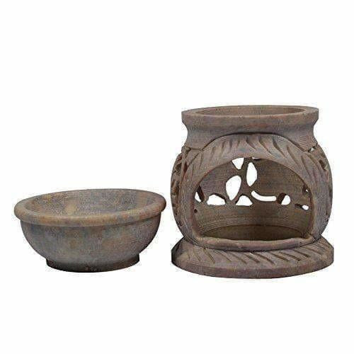 Handcrafted Soapstone Aroma Burner, Oil Diffuses