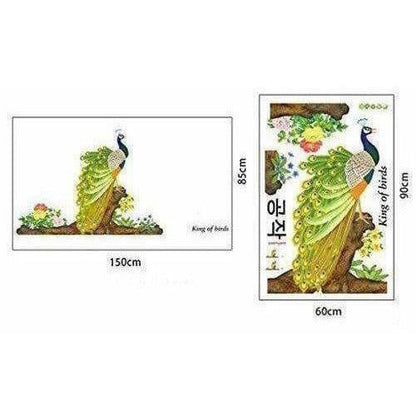 Multicolor - Decals Design Peacock Bird Wall Sticker