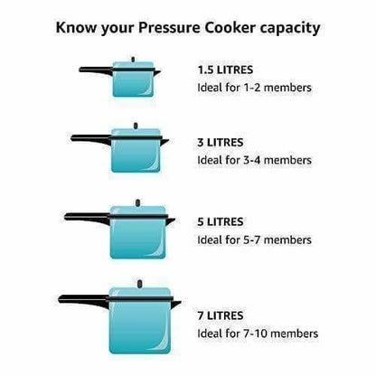 Hawkins Black - Anodized Aluminium Pressure Cooker, 3.5 Litres