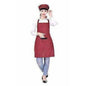 Red And Black Apron With Cap