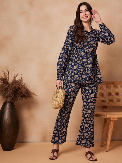 InWeave Navy Beige Co Ord Set
