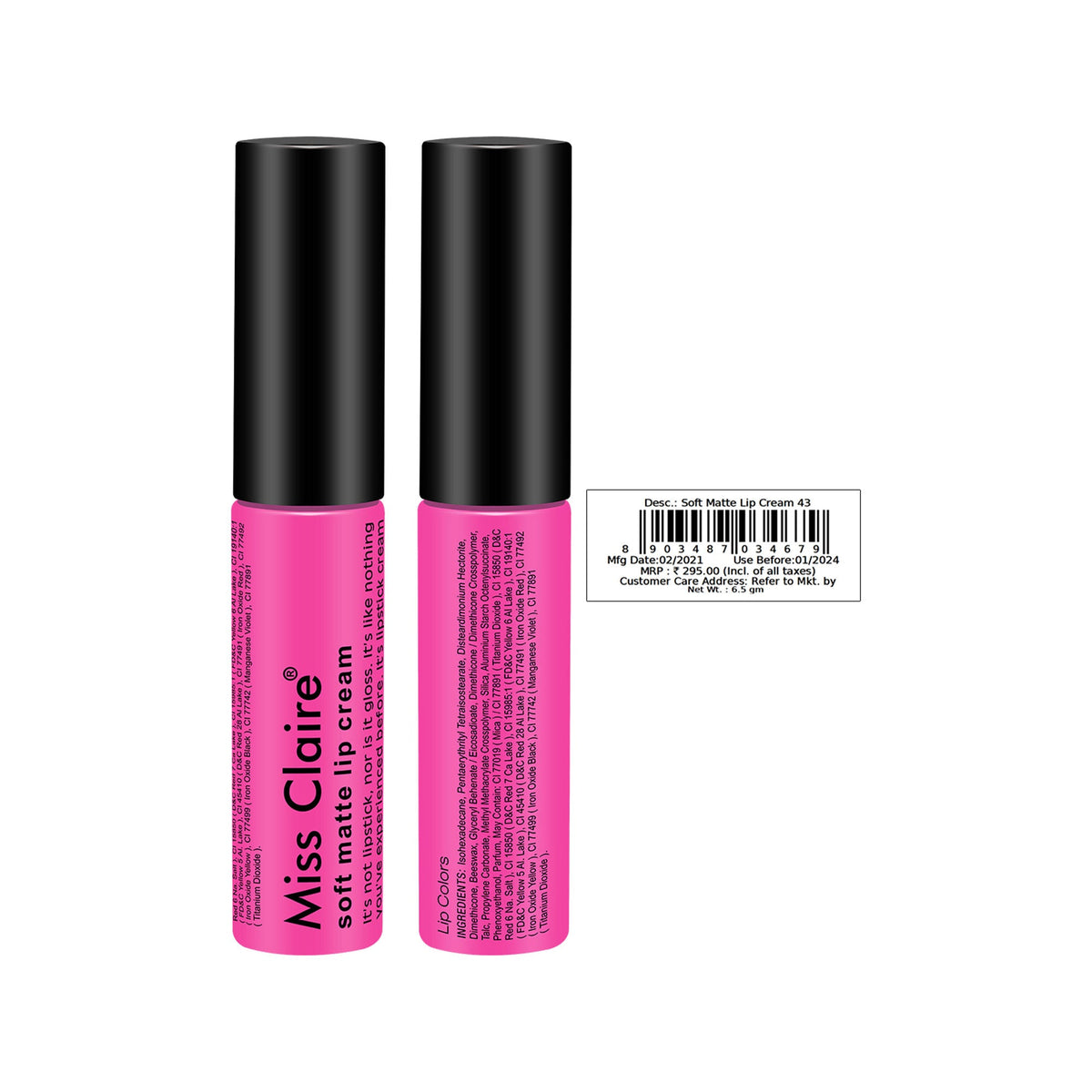 Miss Claire Soft Matte Lip Cream - 43
