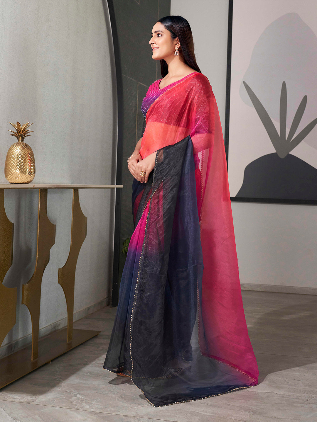 Tikhi Imli Organza Saree