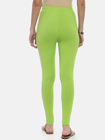 Souchii Lime Green Solid Ankle-Length Leggings