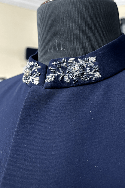 Azul Oscuro Designer Men's indo western by Hilo Design